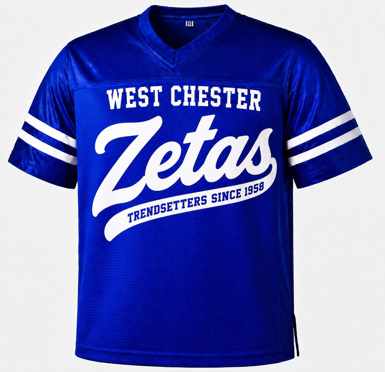 Front of West Chester Zetas homecoming jersey
