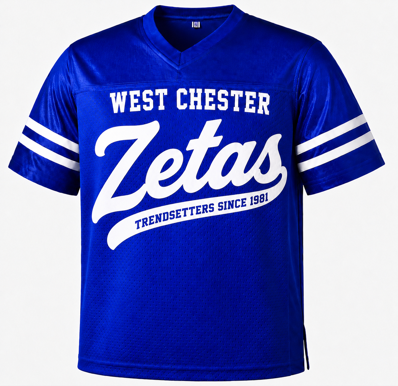 Front of West Chester Zetas homecoming jersey